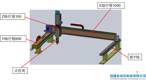 大型柜式全自动点胶机XT-FB1081D